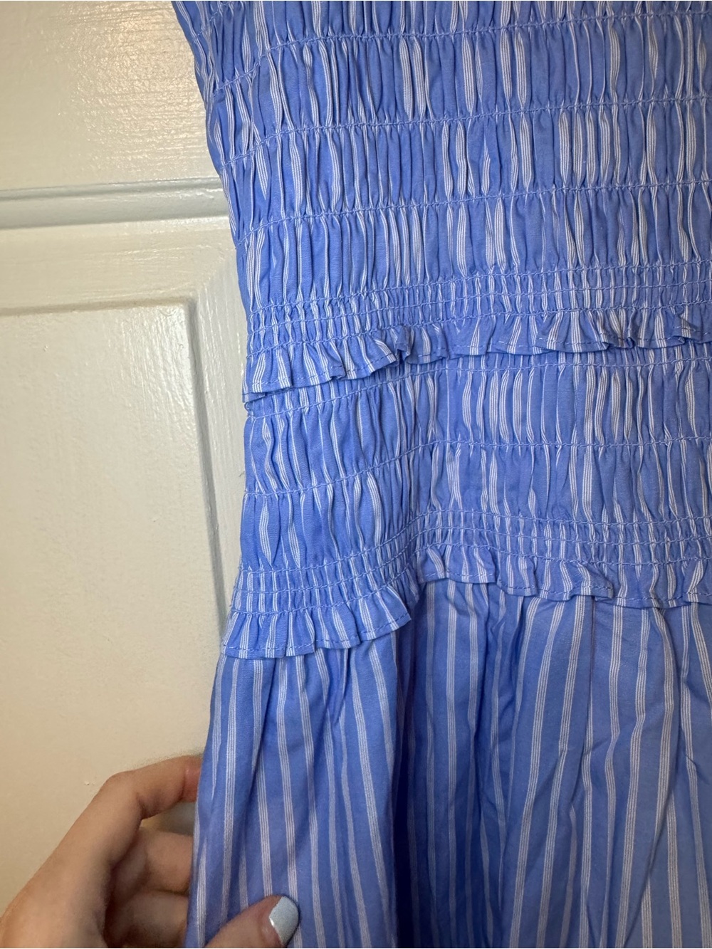 NWT Hill House Azalea nap dress in blue stripe - Picture 7 of 10